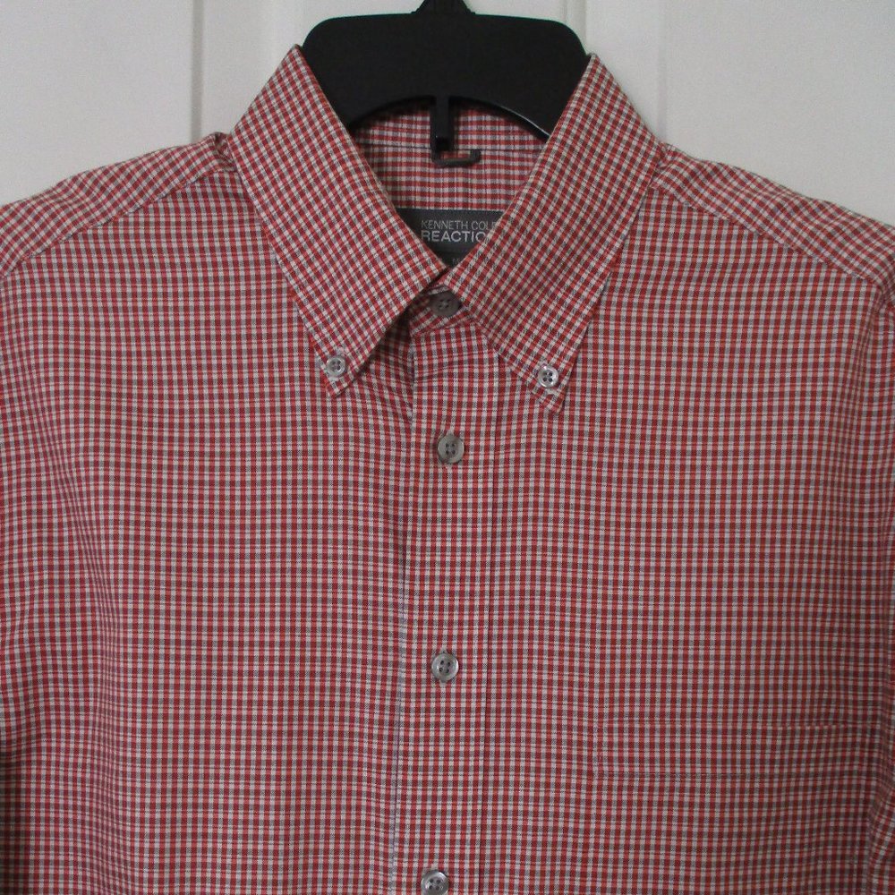 Kenneth Cole Reaction Mens L/S Red Button Down Dress Shirt NWOT - Size 15.5/35